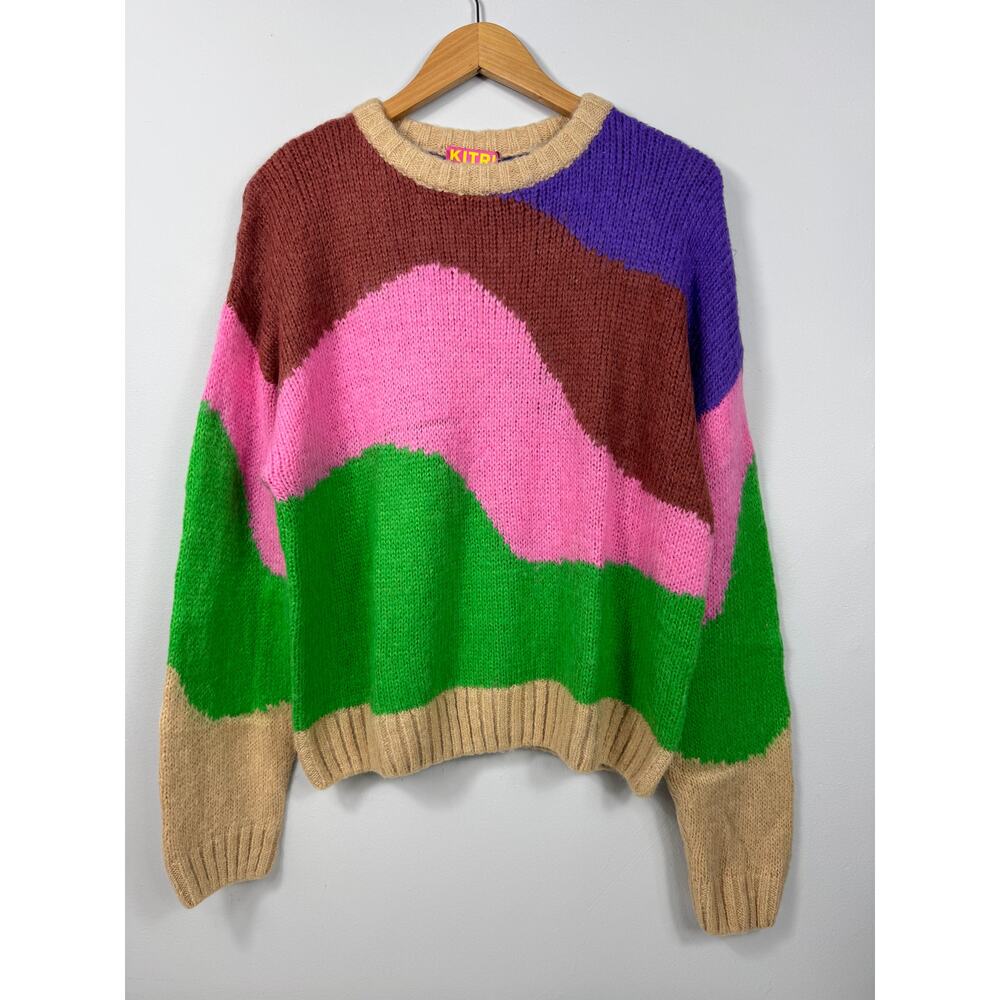 New KITRI Women's Darina Colourblock Oversized Knit Jumper Size S